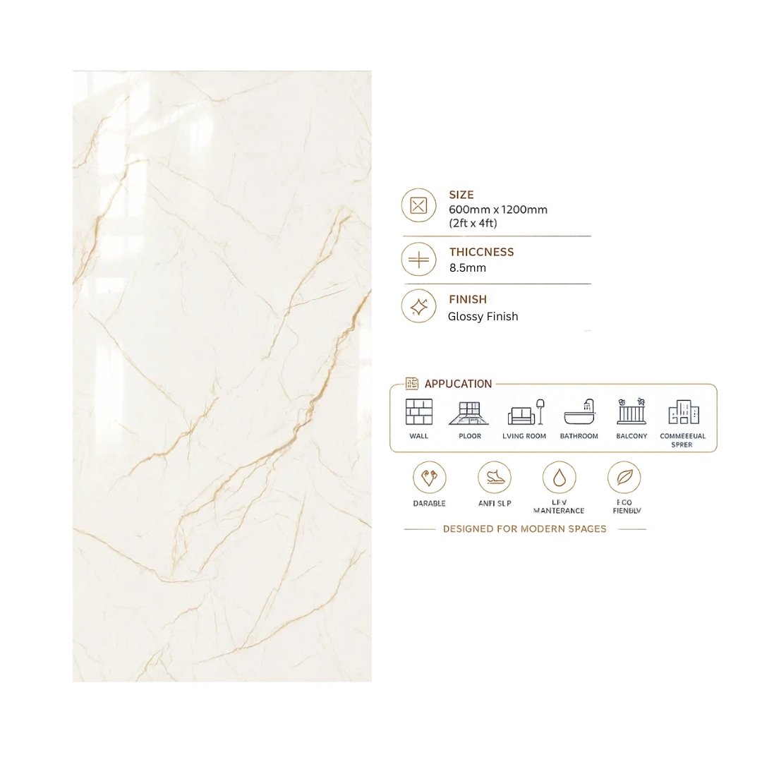 CA - Abria Beige Marble & Stone Kitchen Tiles - My Home Studio
